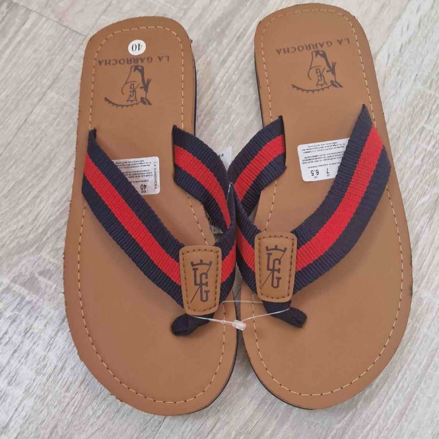 CHANCLAS MARINO DETALLE ROJO