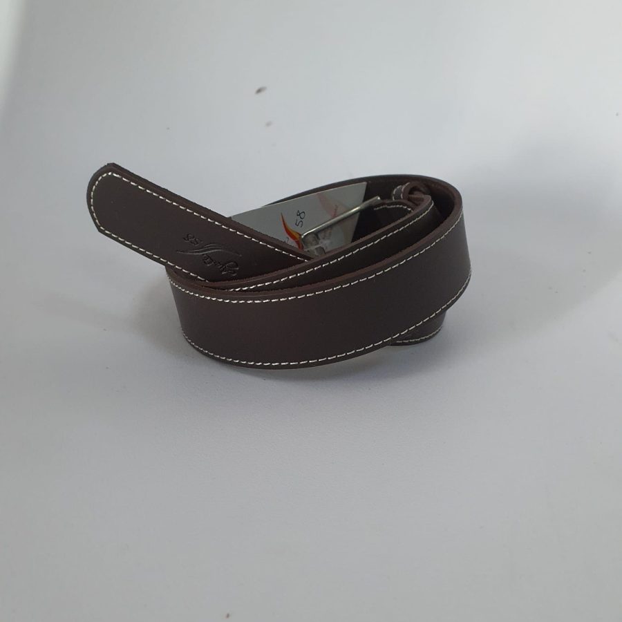 CINTURON LISO PIEL AJOLI58 MARRON