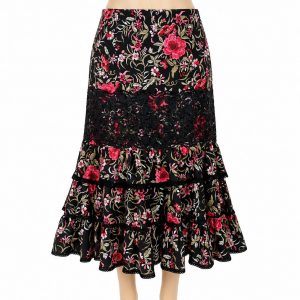 FALDA FLAMENCA MOD. ALCOLEA NEGRO