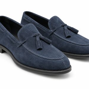 BASIC T2IN ZAPATO MOCASÍN HOMBRE VESTIR SERRAJE BORLAS MARINO