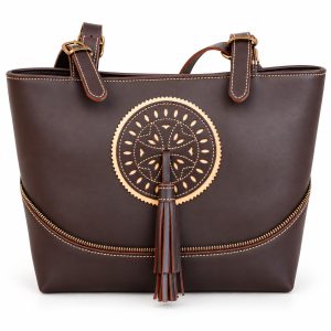 BOLSO CAPACHA PEQUEÑA  MARRON CHOCOLATE PICADOS