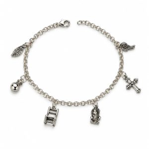 PULSERA CRUCES DE GRANADA PLATA