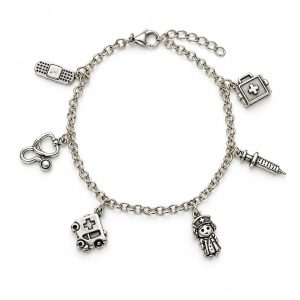 PULSERA ENFERMERA PEQUEÑA PLATA