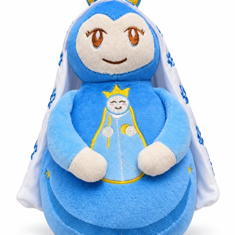 PELUCHE VIRGEN DEL ROCIO GRANDE AZUL