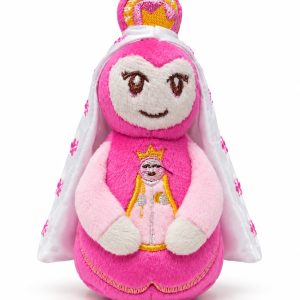 PELUCHE VIRGEN DEL ROCIO PEQUEÑO ROSA