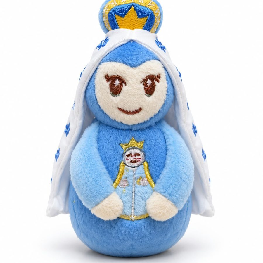 PELUCHE VIRGEN DEL ROCIO PEQUEÑA AZUL