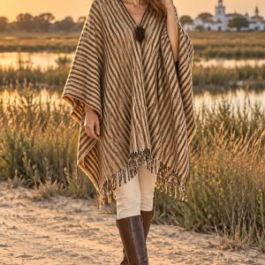 PONCHO ROCIERO RAYAS UNISEX