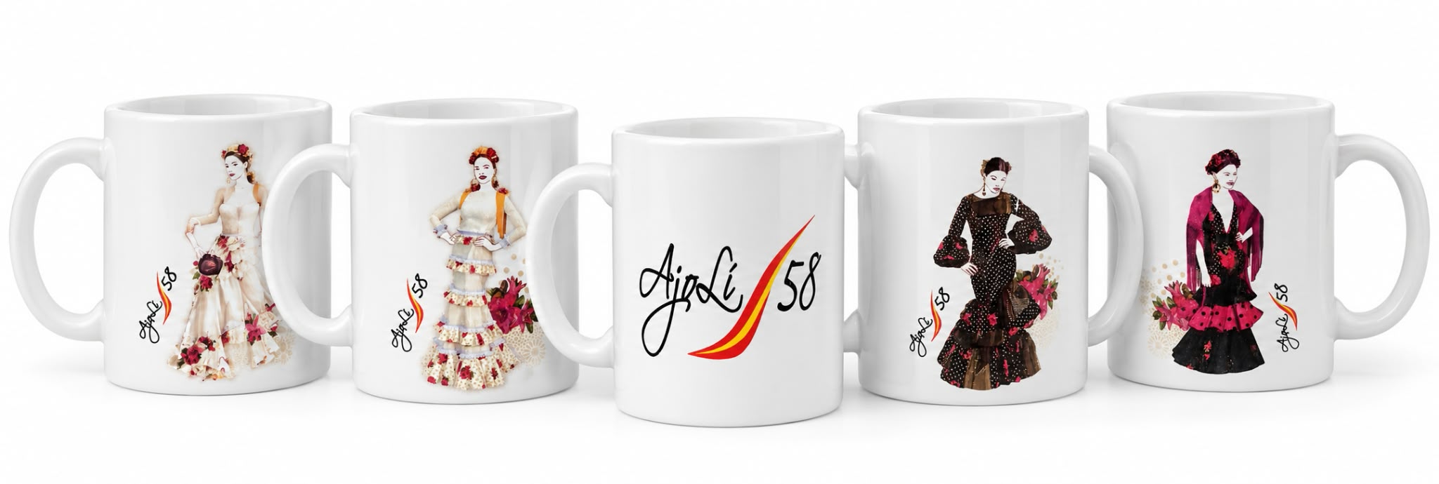 TAZAS AJOLI 58 - COLECCION FLAMENCA - Imagen 4