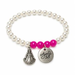 PULSERA PERLAS Y PIEDRA  V. ROCIO PLATA