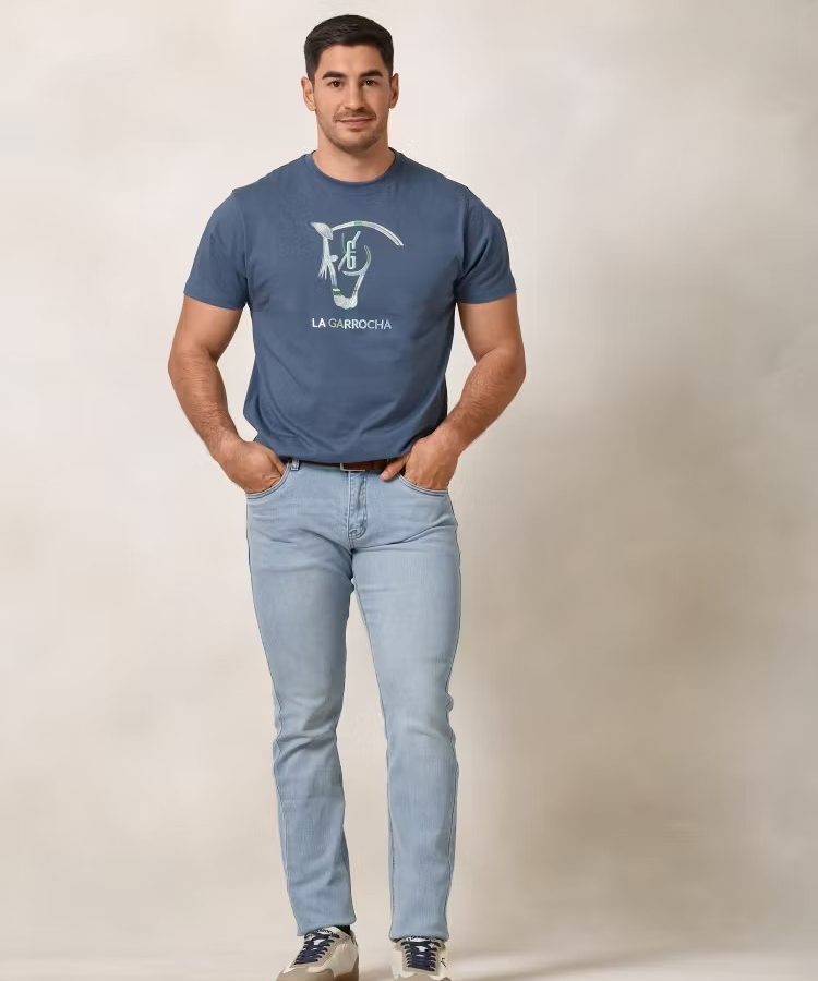 CAMISETA MULTICOLOR COBALTO