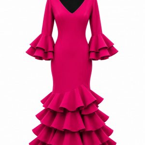 VESTIDO FLAMENCA  LISO