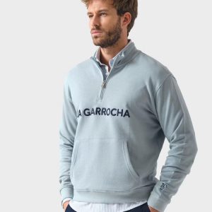 SUDADERA MEDIA CREMALLERA BRAND / ZAFIRO