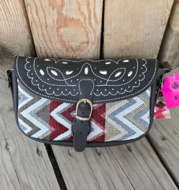 BOLSO / RIÑONERA ROCIERO LONA Y CUERO - Imagen 2