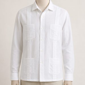 CAMISA GUAYABERA LINO BLANCA