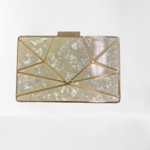 BOLSO MANO PATRON MARMOL DORADO