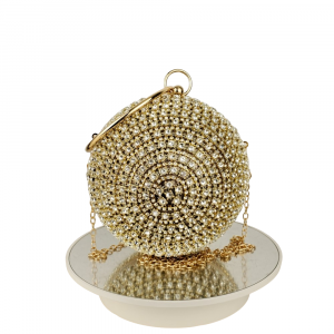 BOLSO DE MANO NORMA DORADO