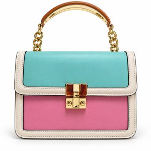 BOLSO DE MANO LEUCOSIE VERDE AGUA