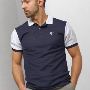 POLO BICOLOR / MARINO