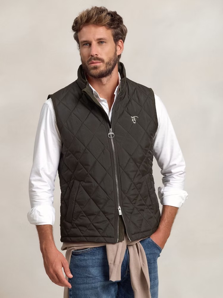 CHALECO ACOLCHADO ROMBOS / CARBON