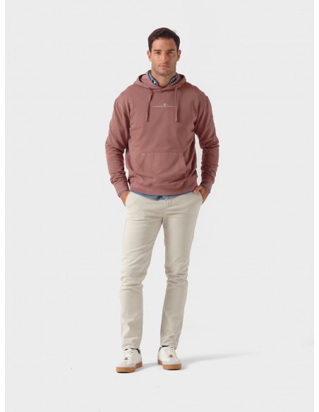 SUDADERA CAPUCHA  GARMENT  DYED /LAVANDA - Imagen 4
