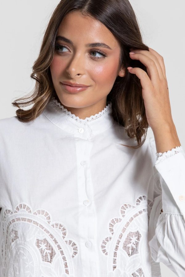 CAMISA PERFORADA CUELLO MAHO - Imagen 2