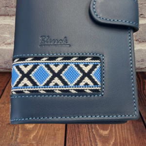 CARTERA ETNICA CRO PIEL AZUL
