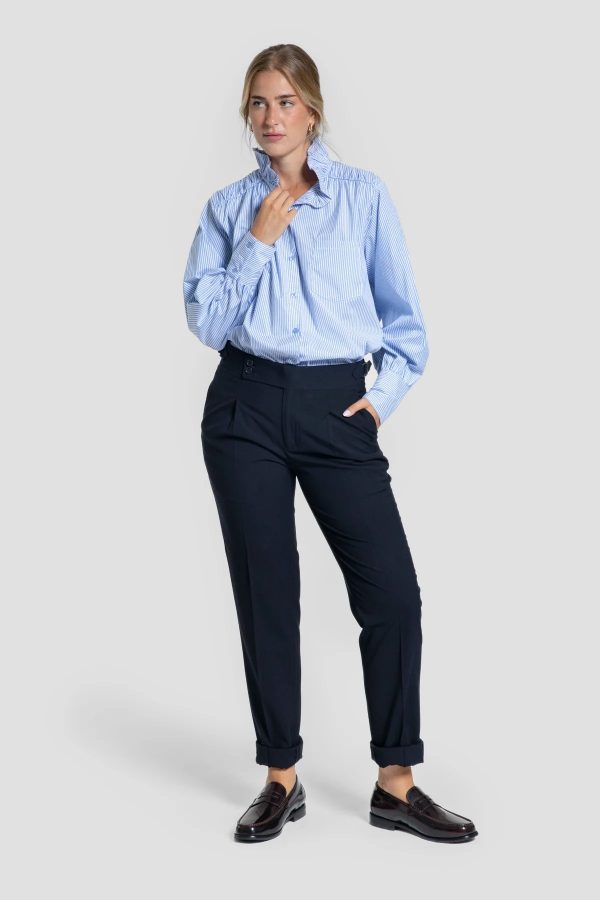CAMISA DE RAYAS CELESTE - Imagen 3