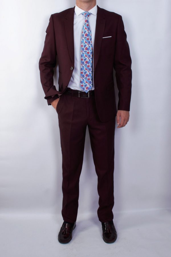 TRAJE NOSTRA ELEGANZA BURDEOS