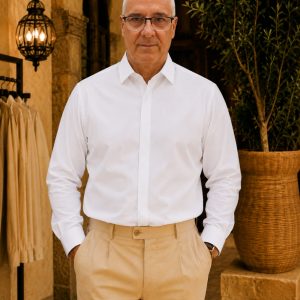 CAMISA BLANCA CEREMONIA REGULAR FIT  (PARA  GEMELOS)