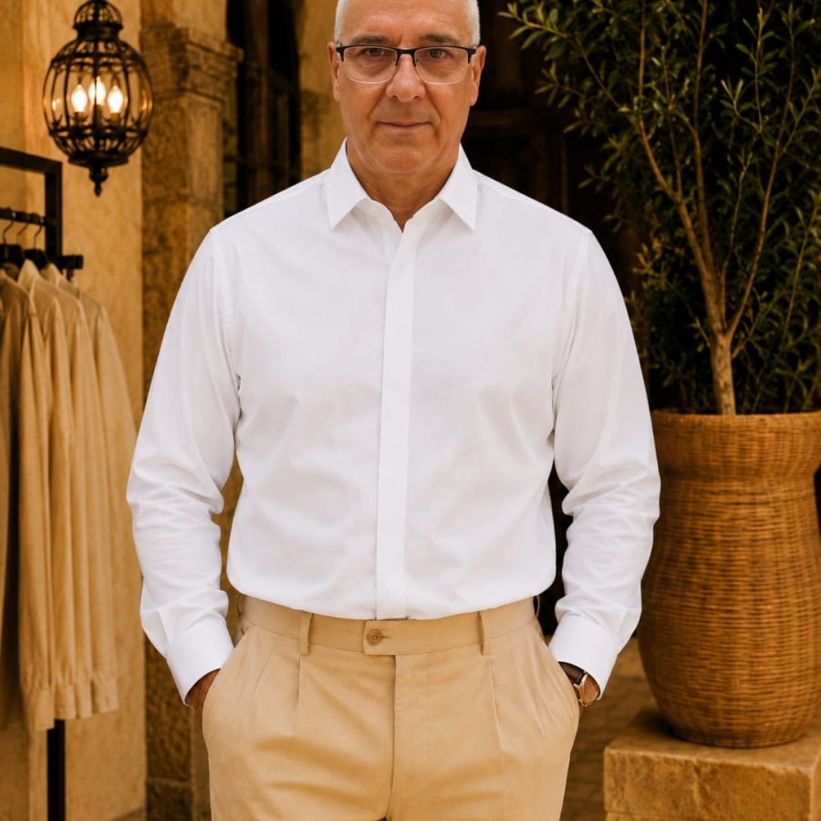 CAMISA BLANCA CEREMONIA REGULAR FIT  (PARA  GEMELOS)