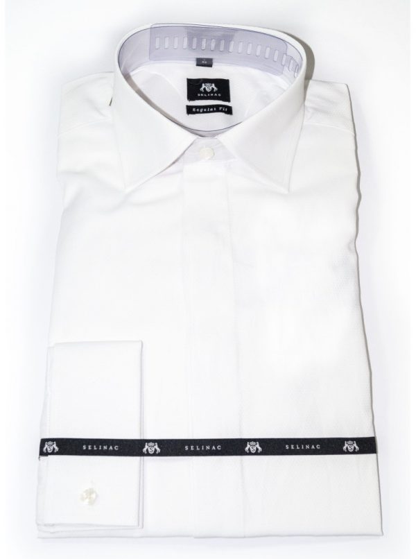 CAMISA SELINAC BLANCA REGULAR FIT GEMELOS