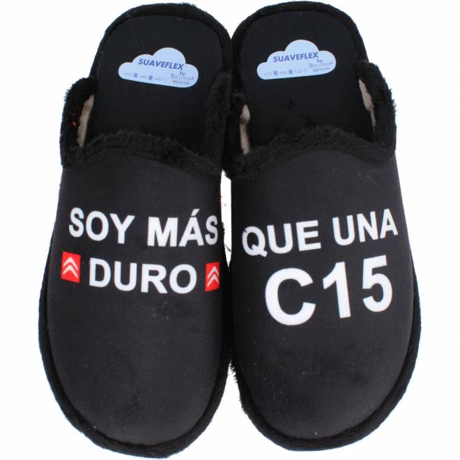 ZAPATILLAS DE CASA SOY MAS DURO QUE UNA C 15