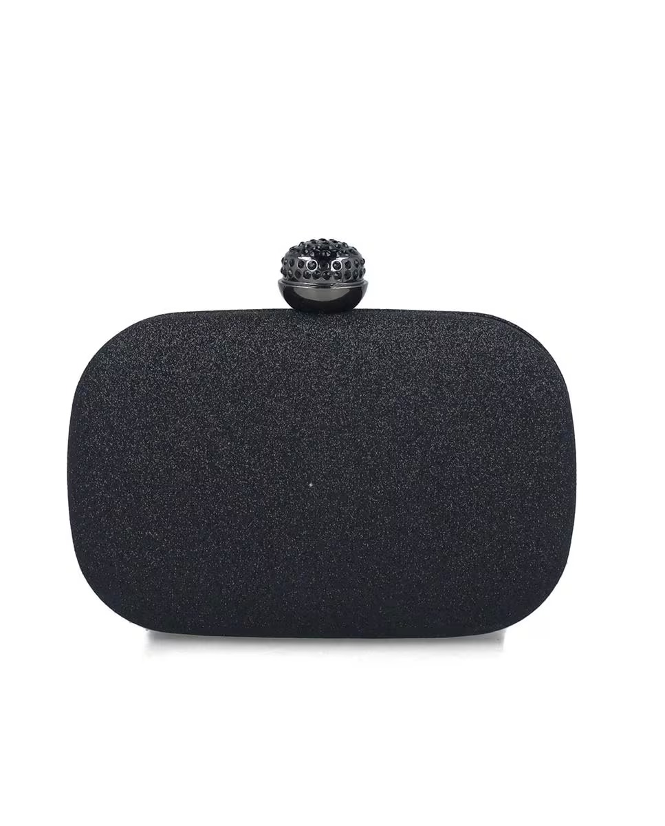 CLUTCH GLITTER NEGRO