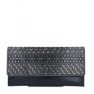 BOLSO  DE MANO NEGRO PARCAE