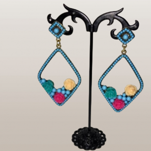 PENDIENTES FLAMENCA ROSAS