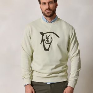 SUDADERA HORSE FLOCK VERDE LIGHT