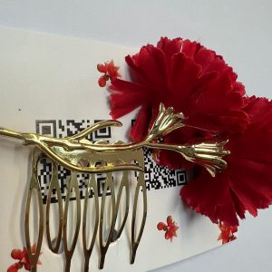 PEINECILLO EN FORMA DE CLAVEL