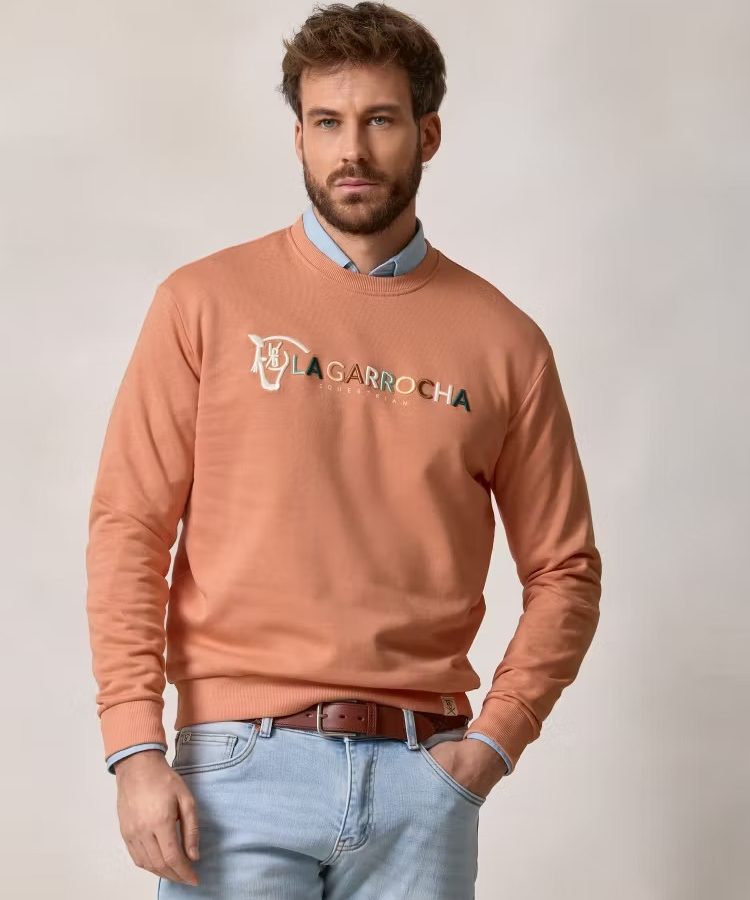 SUDADERA EQUESTRIAN SALMON