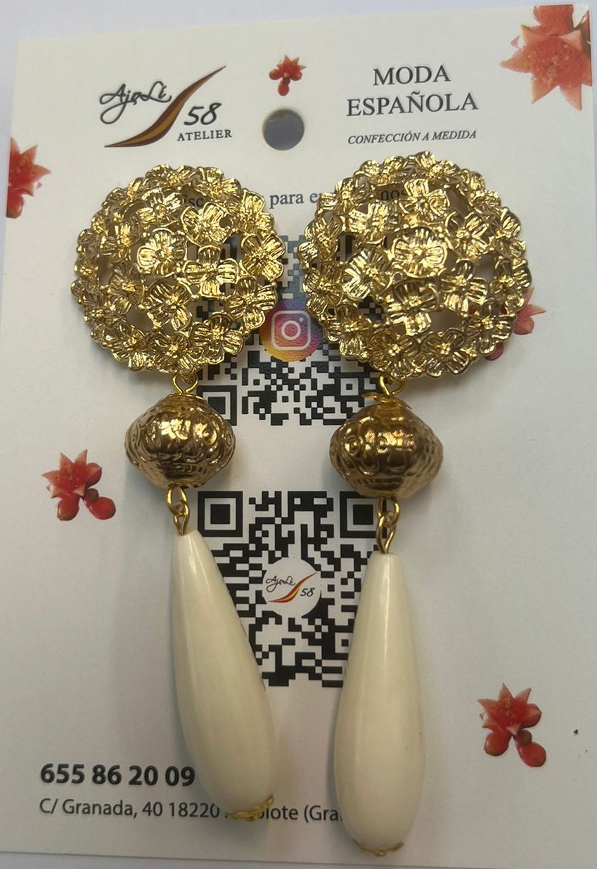 PENDIENTE MD DAMME CON LAGRIMAS DE HUESO - Imagen 2