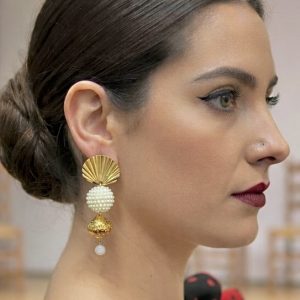 PENDIENTES DE FLAMENCA DE MICROPERLAS MD REMEDIOS