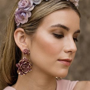 PENDIENTES RESINA  MD ROSA