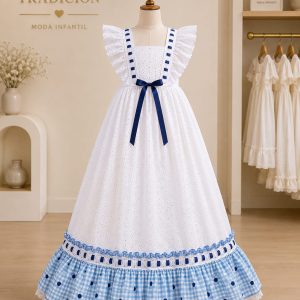 VESTIDO ROMERO PERFORADO INFANTIL