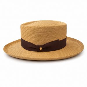 SOMBRERO GAMBLER FIBRA NATURAL / MOKA