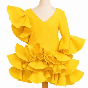 VESTIDO FLAMENCA INFANTIL ASIMETRICO