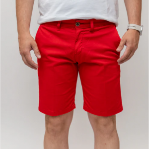 BERMUDA ELASTICA ROJO / PRIEGO