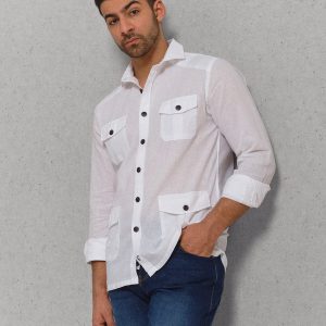 CAMISA GUAYABERA /BLANCO
