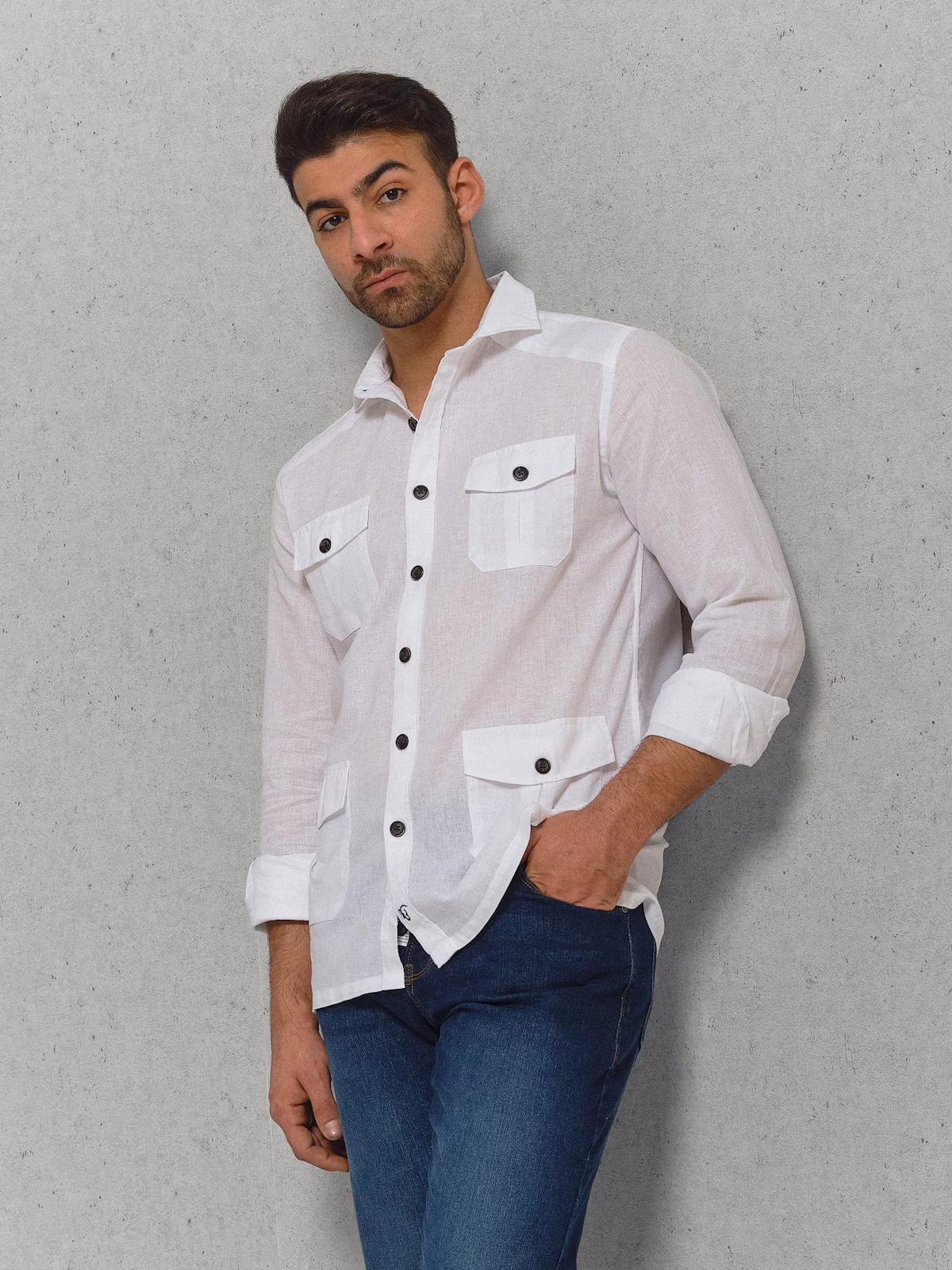 CAMISA GUAYABERA /BLANCO
