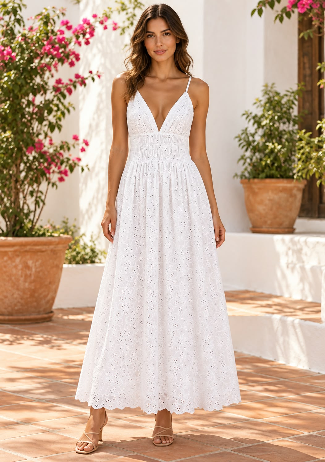 VESTIDO MAXI PERFORADO