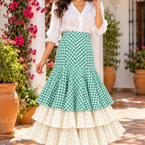 FALDA FLAMENCA COL. AJOLI 58 VICHY