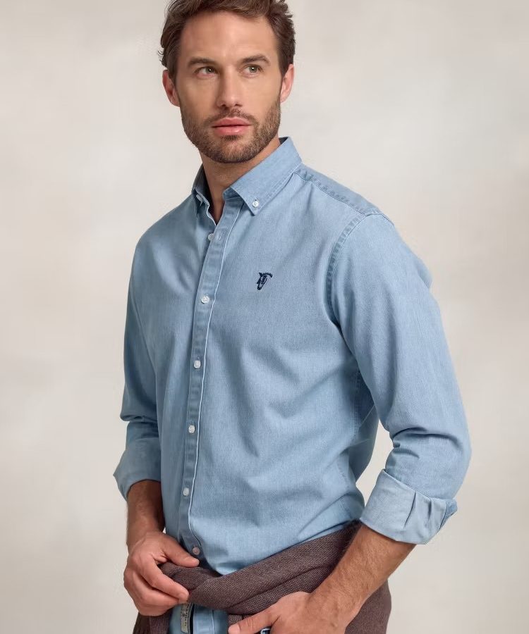 CAMISA DENIM AZUL CLARO